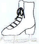 JKM Ice Skate Applique (Stick On)