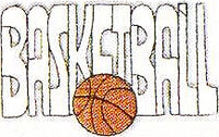 JKM White Basketball Applique (Iron On)