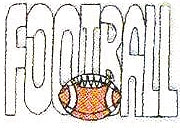 JKM White Football Applique (Stick On)