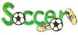 JKM Green Soccer Applique (Stick On)