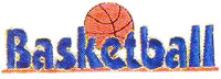 JKM Blue Basketball Applique (Iron On)