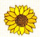 JKM Small Single Sunflower Applique (Iron On)