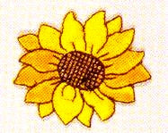 JKM Single Sunflower Applique (Stick On)