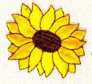 JKM Large Single Sunflower Applique (Stick On)