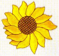 JKM Extra Large Single Sunflower Applique (Iron On)
