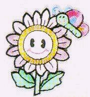 JKM Flower with Butterfly Applique (Iron On)