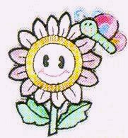 JKM Flower with Butterfly Applique (Stick On)