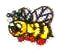 JKM Small Bumblebee Applique (Iron On)