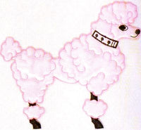 JKM Extra Large Pink Poodle Applique (Iron On)