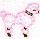 JKM Small Pink Poodle Applique (Iron On)