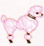 JKM Medium Poodle Applique (Iron On)