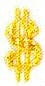 JKM Small Gold Dollar Sign Applique (Iron On)