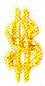 JKM Small Gold Dollar Sign Applique (Stick On)