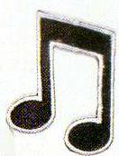 JKM Black Music Notes Applique (Stick On)