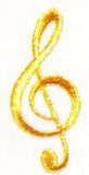 JKM Medium Gold Treble Cleff Applique (Iron On)