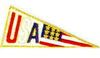 JKM USA Pennant Applique (Stick On)