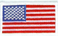 JKM American Flag with Merrow Edge Applique (Stick On)