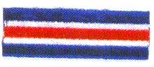 JKM Blue & White and Red Stripe Banner Applique (Iron On)
