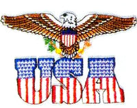 JKM Eagle with Flag USA Letters Applique (Iron On)