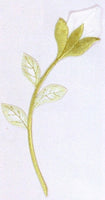 JKM White Closed Rose Applique (Stick On)