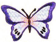 JKM Blue Butterfly Applique (Stick On)