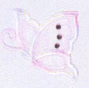 JKM Side View Butterfly Applique (Stick On)