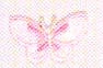 JKM Mini Pink Butterfly Applique (Iron On)