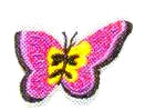JKM Purple/Yellow Butterfly Applique (Stick On)