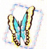 JKM Turquoise Butterfly in Frame Applique (Stick On)