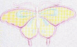 JKM Yellow Pastel Multi Butterfly Applique (Iron On)