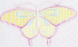 JKM Yellow Pastel Multi Butterfly Applique (Stick On)