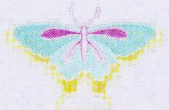 JKM Aqua Pastel Multi Butterfly Applique (Iron On)