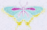 JKM Aqua Pastel Multi Butterfly Applique (Stick On)
