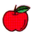 JKM Small Red Apple Applique (Iron On)