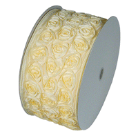 JKM Rose Petal Ribbon with Wire Edge - 4"