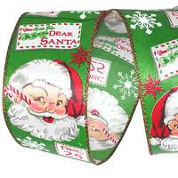 JKM Vintage Letters to Santa Ribbon Wire Edge