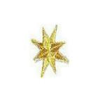 JKM Small 8 Point Gold Star Applique (Iron On)