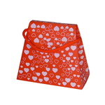 JKM Plastic Heart Print Box with Rope Handle