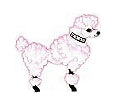 JKM Large Pink Poodle Applique (Stick On)