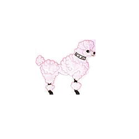 JKM Extra Large Pink Poodle Applique Iron On