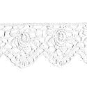 Wrights Scalloped Rose Venice - 1 1/4"