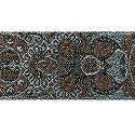 Wrights Woven Paisley Brown with Metallic - 1 1/4"