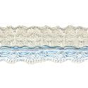 Wrights Bead with White Ruffle - 1 1/4"