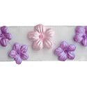 Wrights Ribbon with Flowers - 1"