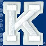 Wrights Letter K Raised Embroidery