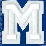 Wrights Letter M Raised Embroidery