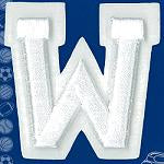 Wrights Letter W Raised Embroidery