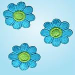 Wrights Small Flower Green/Blue