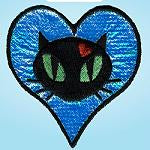 Wrights Iridescent Heart with Cat