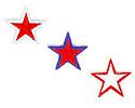 JKM Star with Color Border Applique (Stick On)